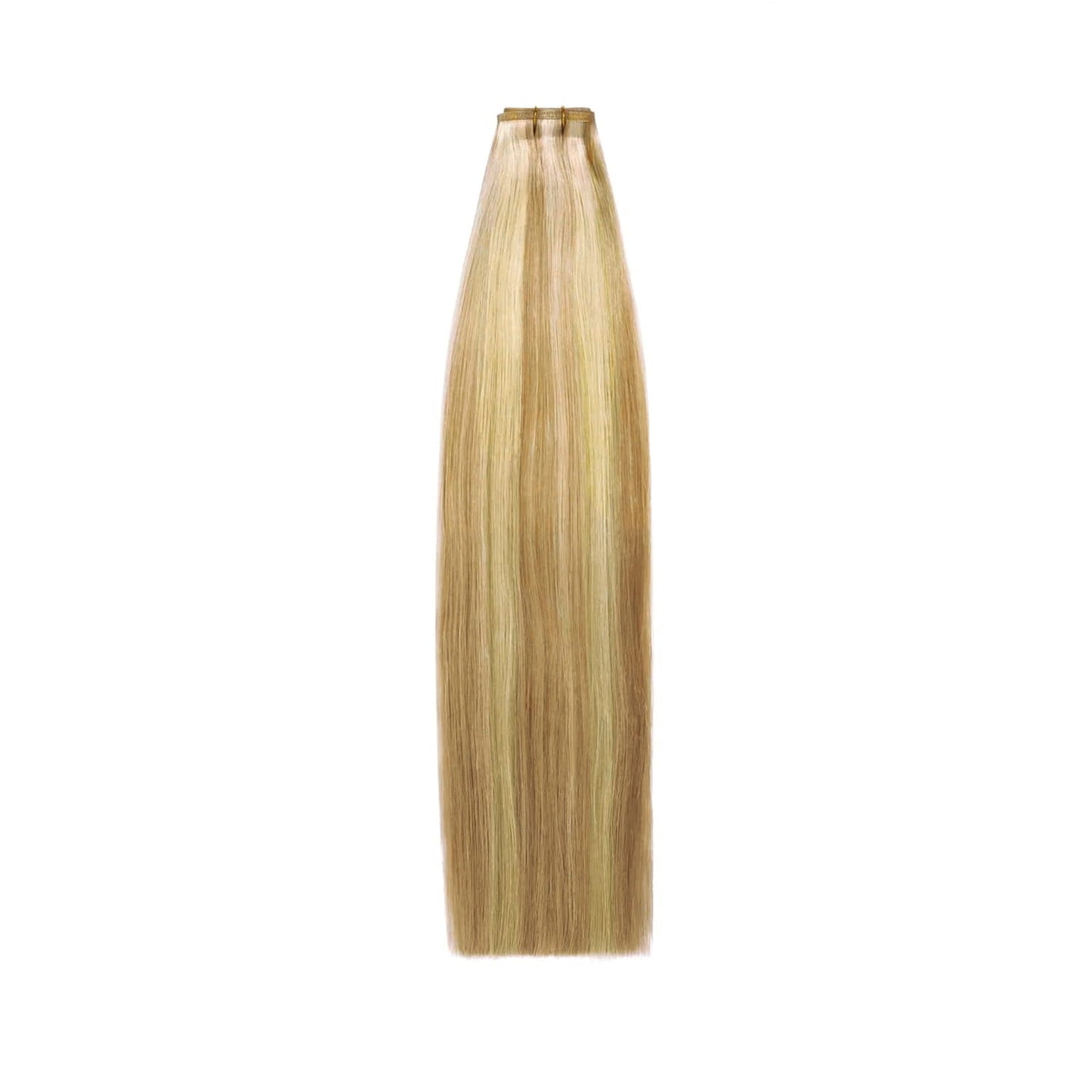 Biscuit Blondey (#18/613) Remy Royale Flat Weft Hair Extensions: full extension
