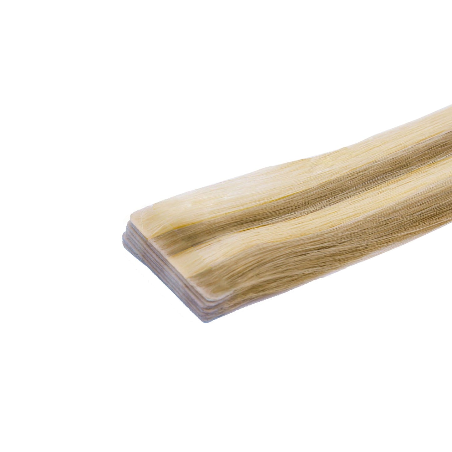 Biscuit Blondey (#18/613) Remy Royale Invisible Tape In Hair Extensions: extension close up