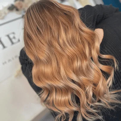 lightest brown tape in hair extensions