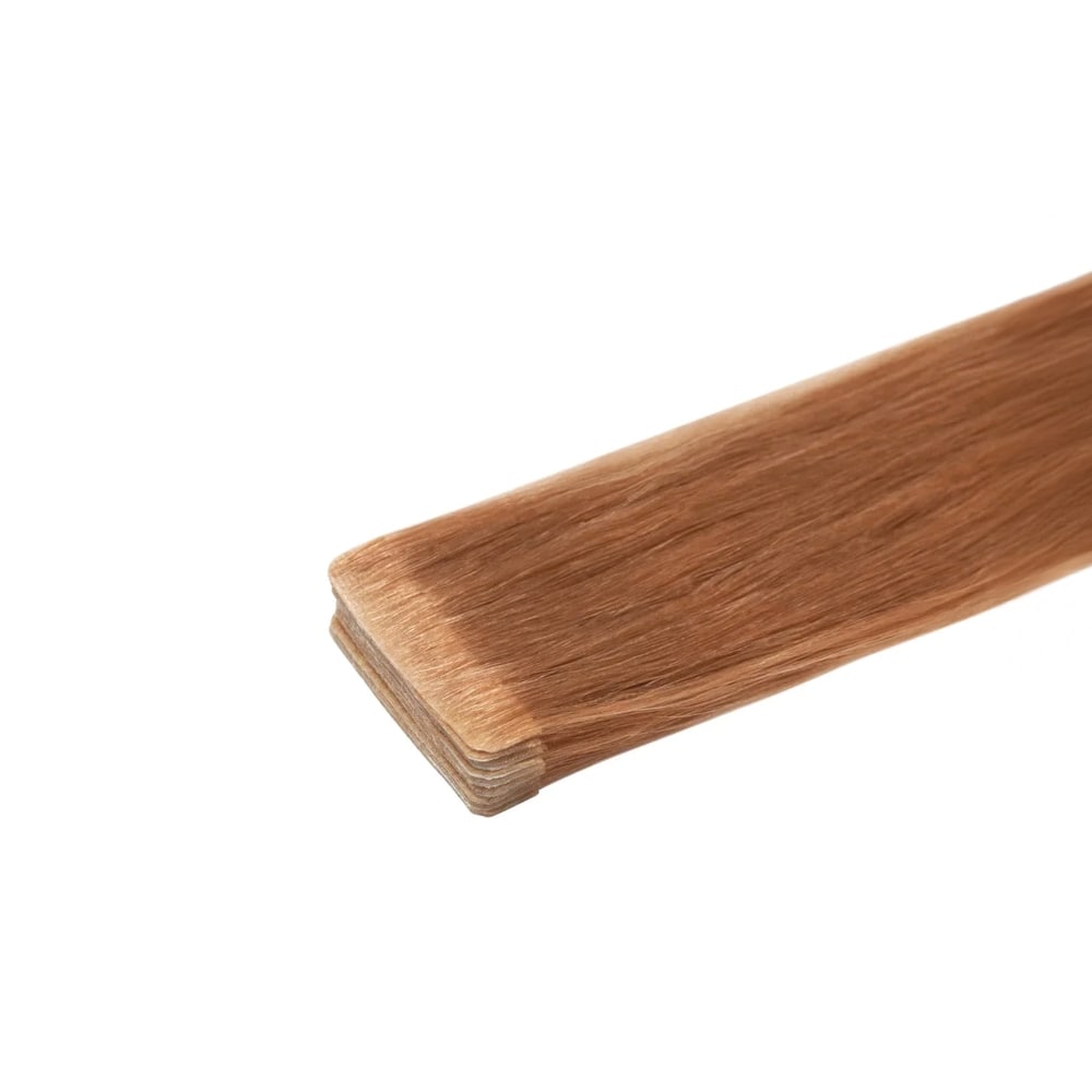 Light Auburn (#30) Remy Royale Invisible Tape In Hair Extensions