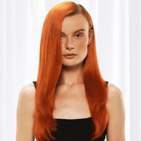 flaming ginger seamless hair extension