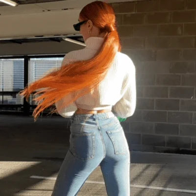flaming ginger wrap around ponytail hair extension