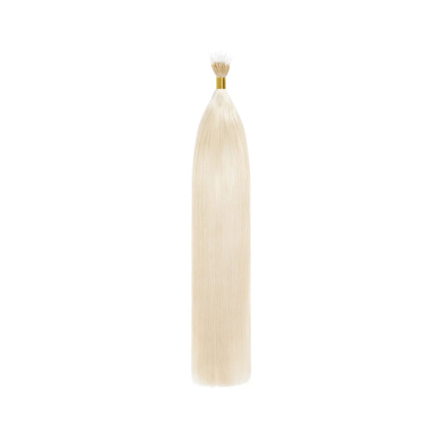Lightest Blonde (#60) Nano Bond Hair Extensions: Full hair extension