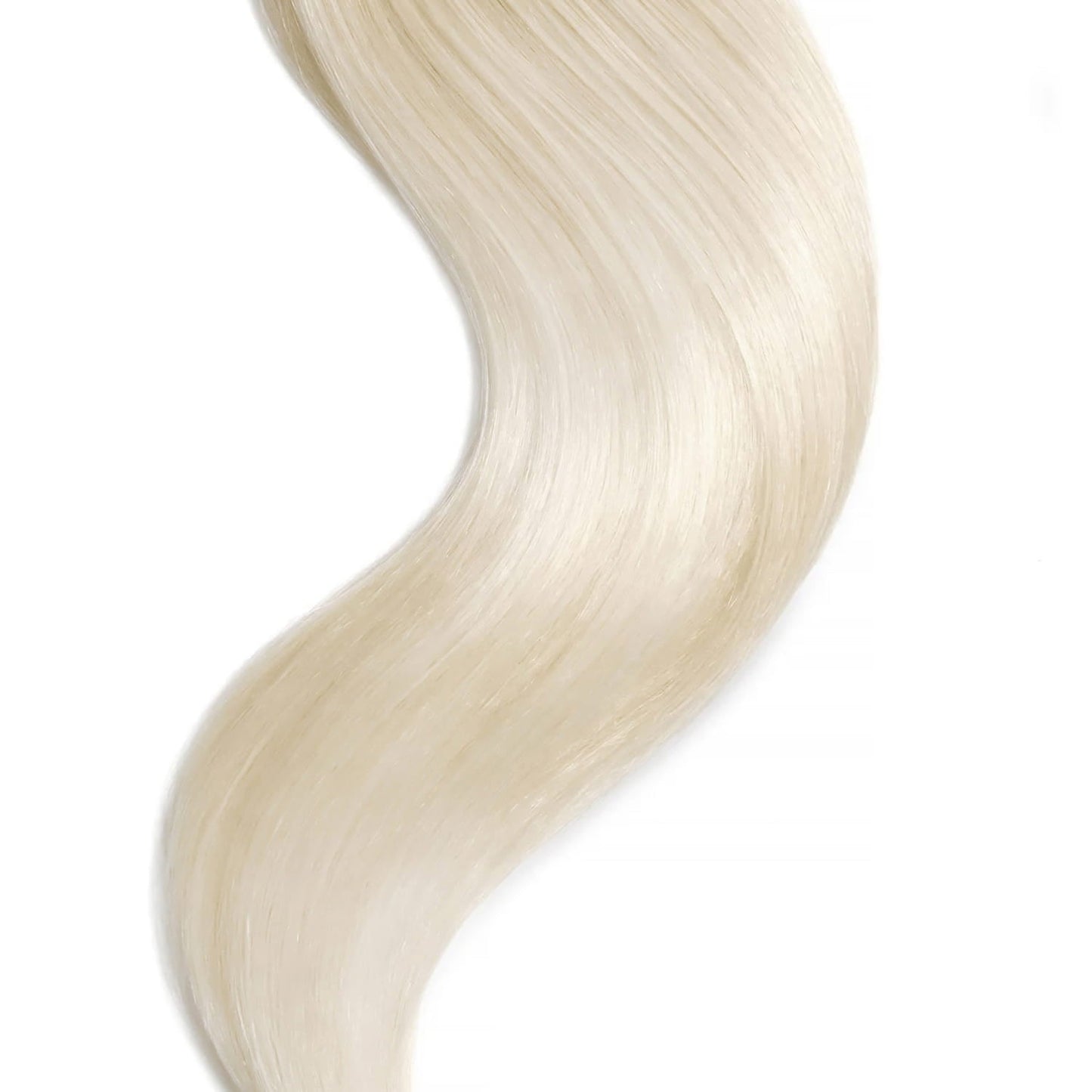 Lightest Blonde (#60) Tape In Hair Extension: Extension close up