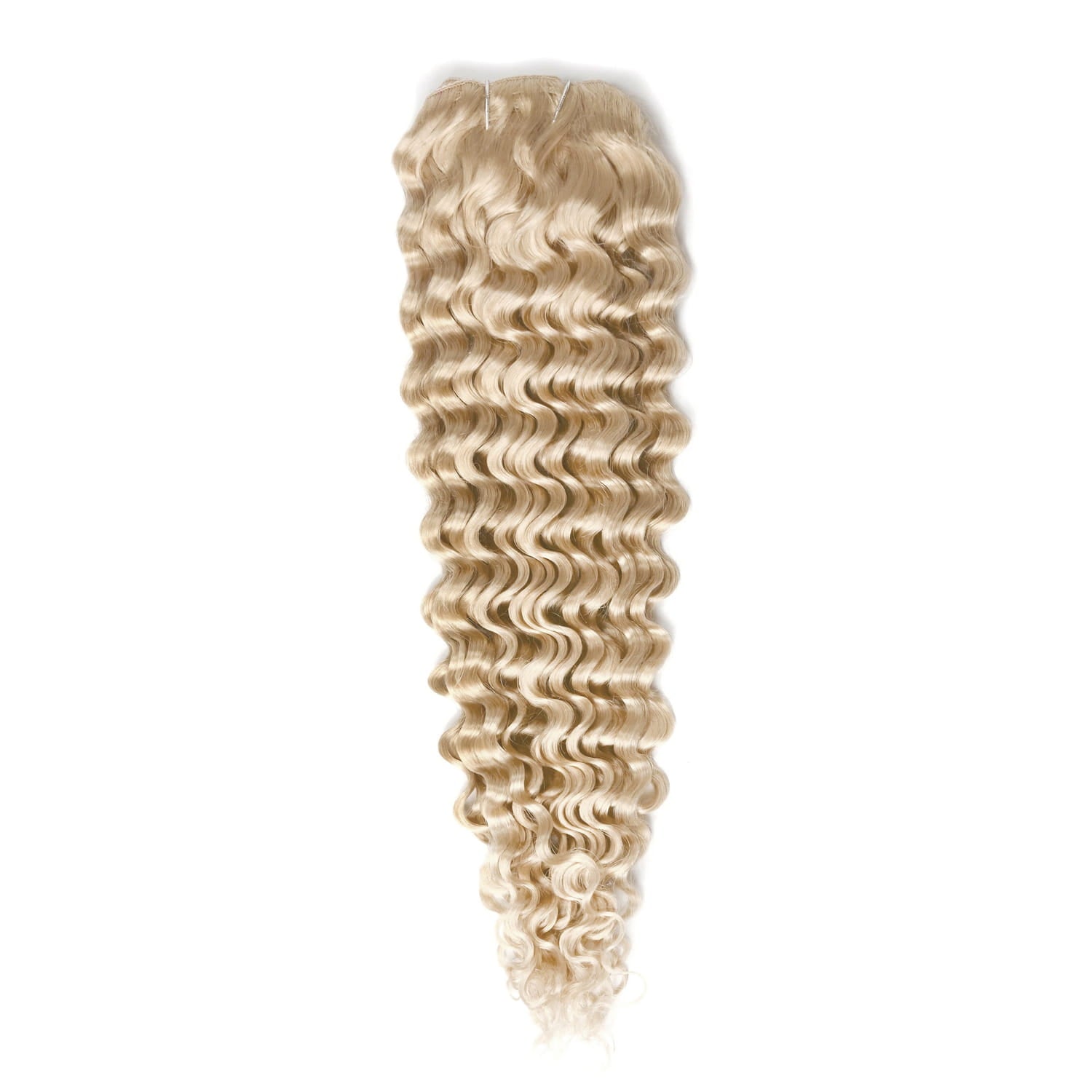 Bleach Blonde Full Head Clip In Extension #613 Bleach Blonde Curly Clip-In Extensions | Cliphair US main image 4