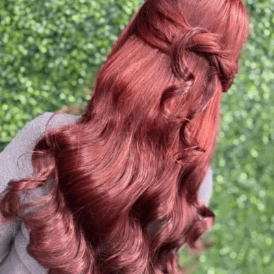 mahogany red tape in hair extensions