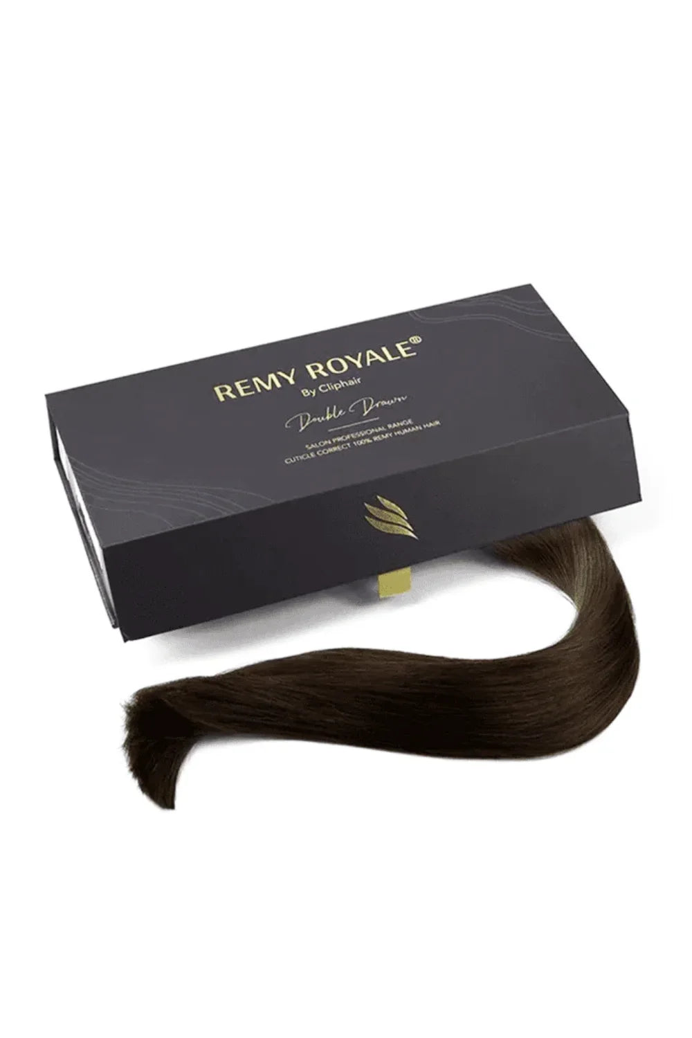 Dark Brown Nano Ring Hair Extensions: extension and box