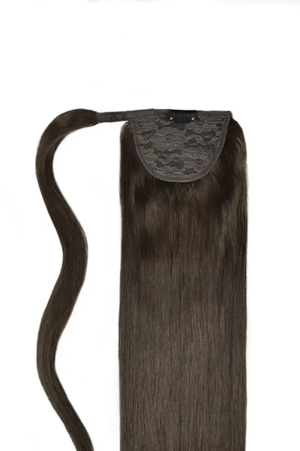 Dark Brown Ponytail Hair Extensions: attachment method