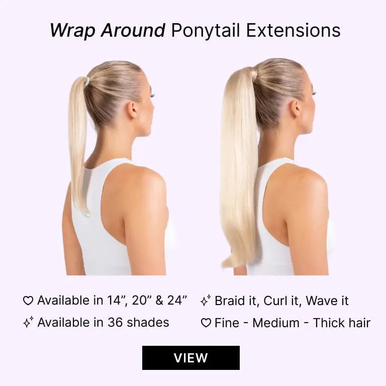 ponytail before and after image
