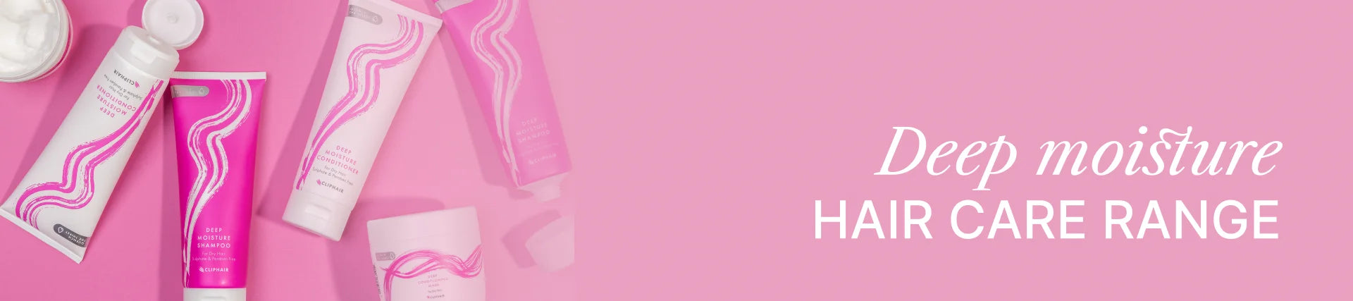 deep moisture hair care range desktop banner