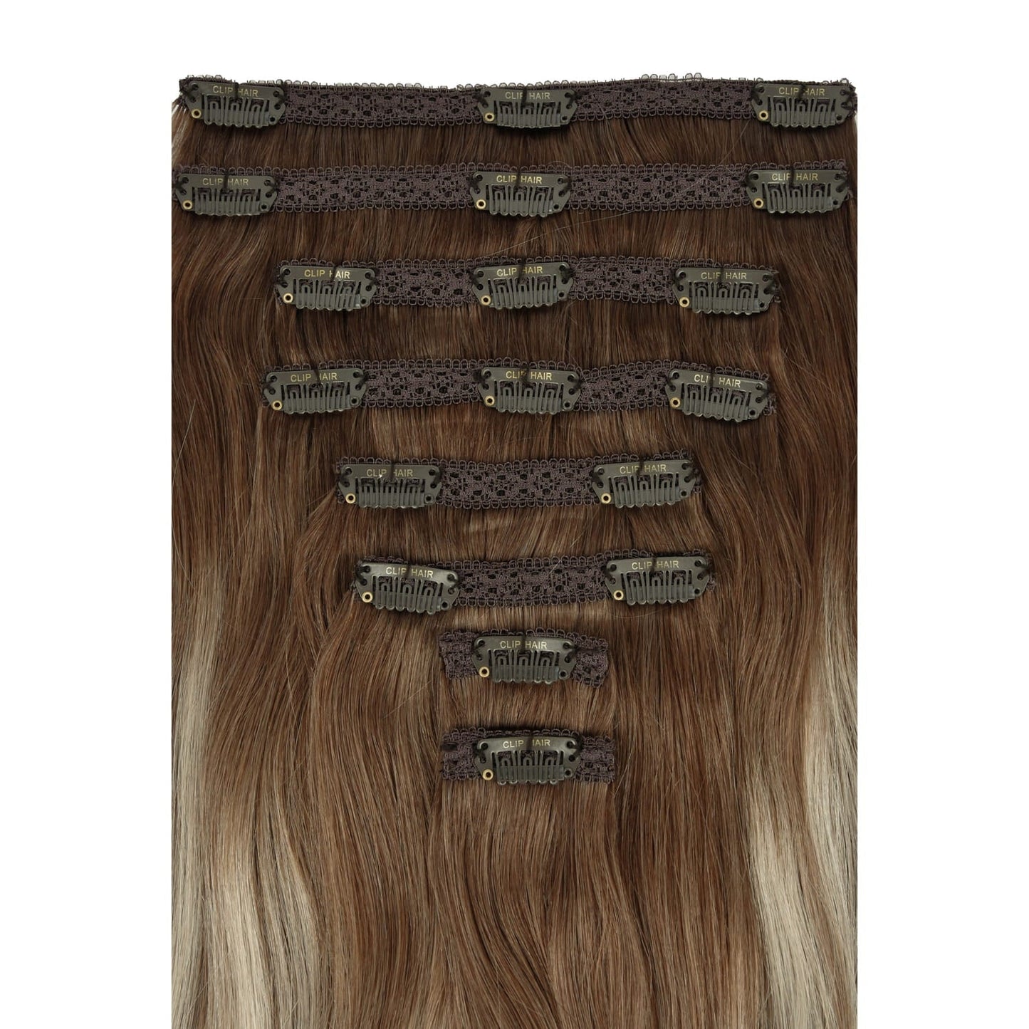 Natural Mocha Melt Double Weft Hair Extensions: extension attachment method