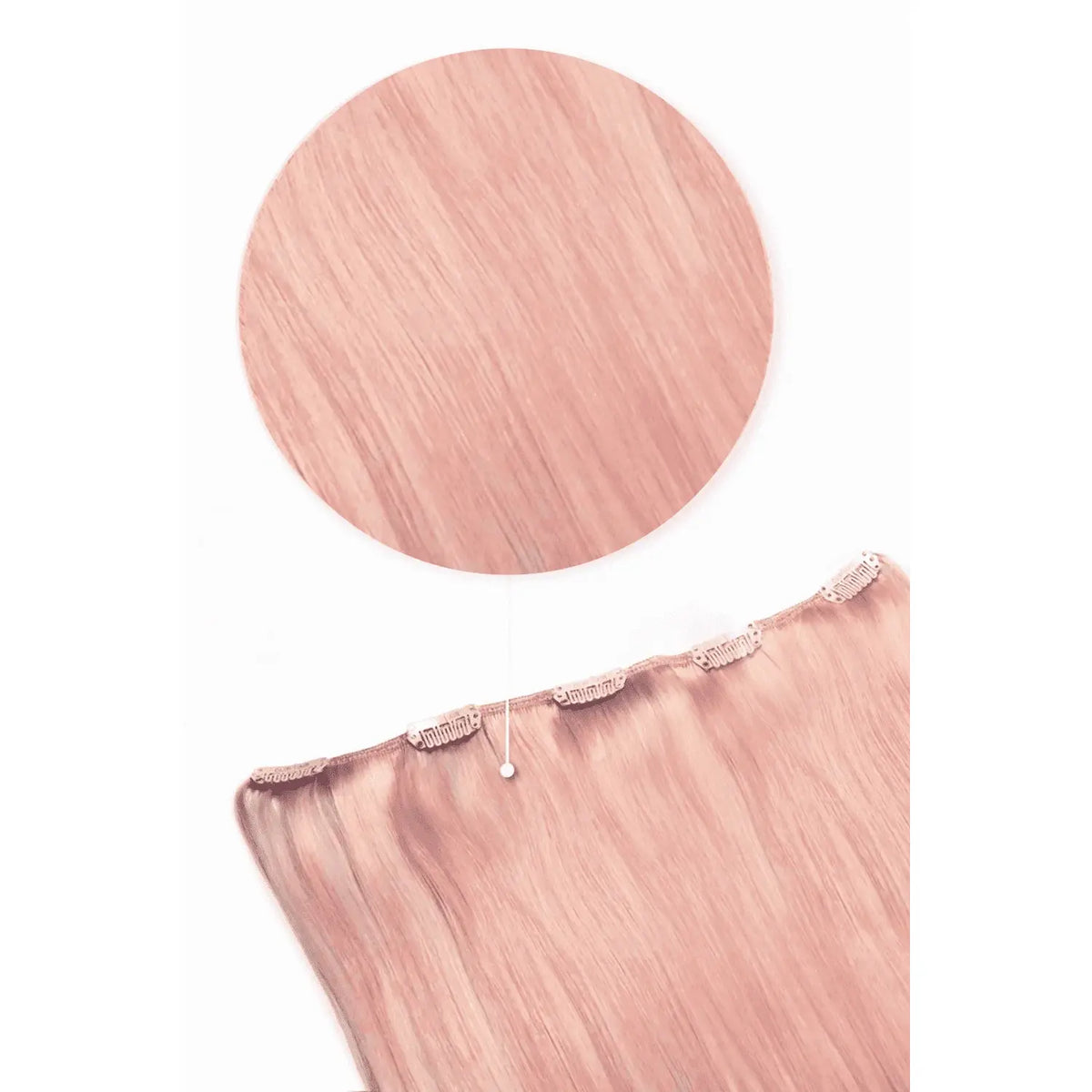 Extensions de cheveux humains à clips Remy One Piece - Rose pastel