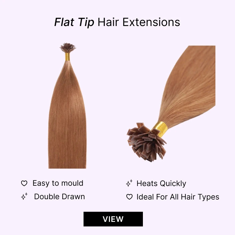 remy royale flat tip hair extensions banner