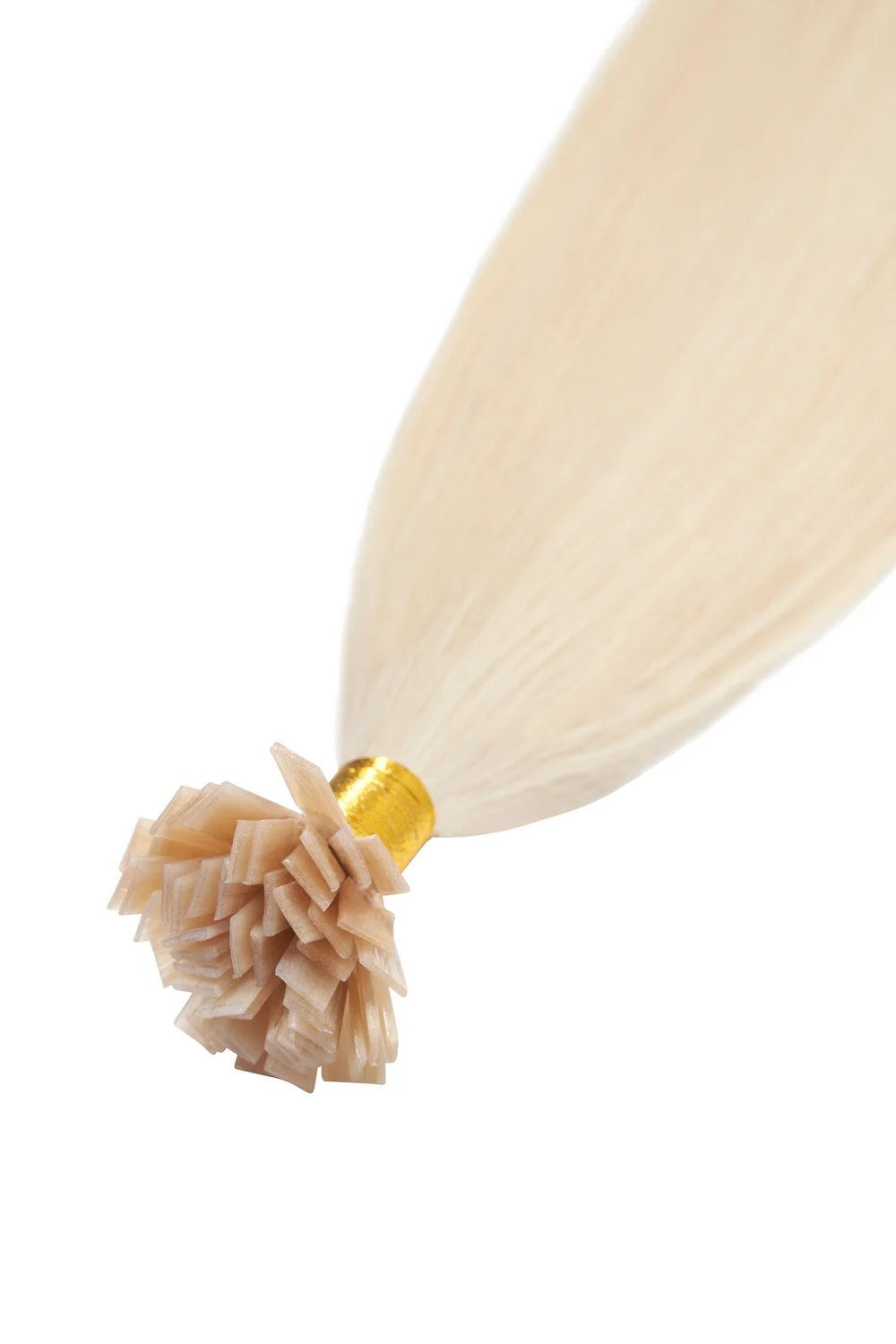 flat tip hair extension application method image