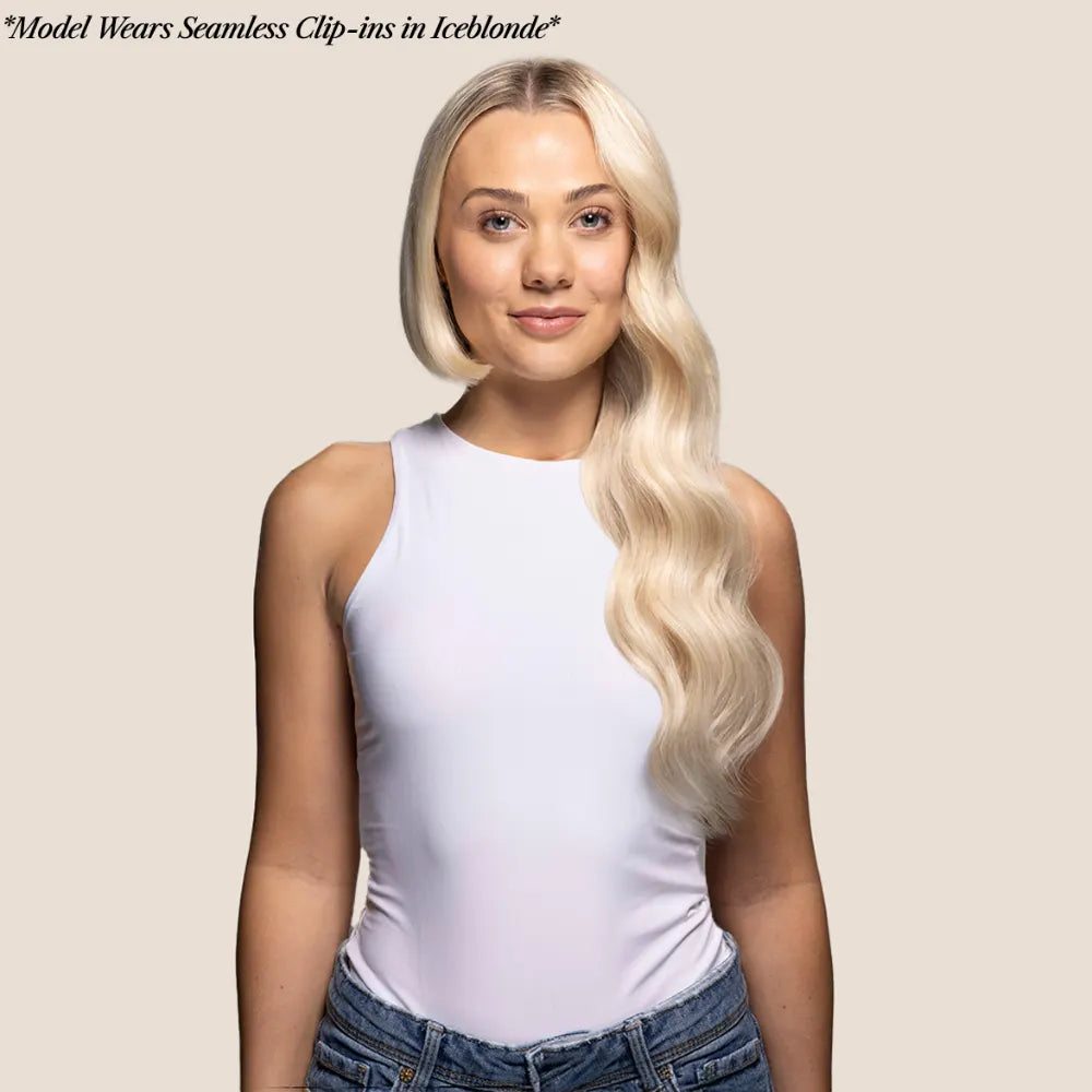 Seamless hair extension after application