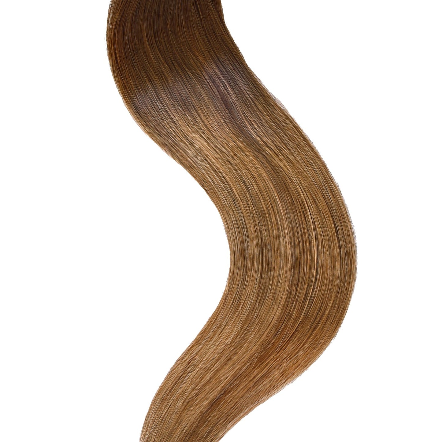 Toasted Chestnut Melt Tape In Hair Extensions: extensions close up