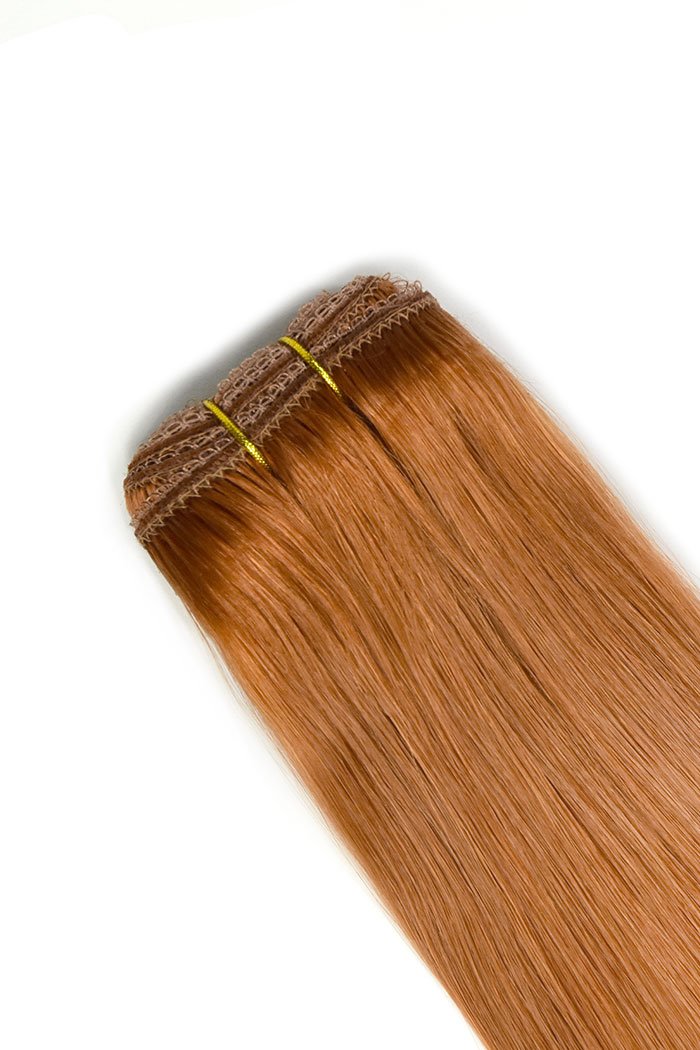 Remy Royale Double Drawn Human Hair Weft Weave Extensions - Flaming Ginger (#350)
