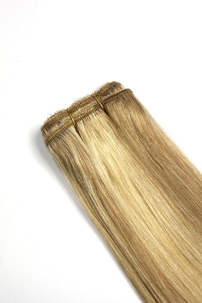 Extensions de tissage de trame de cheveux humains doubles dessinés Remy Royale - Biscuit Blondey (#18/613)