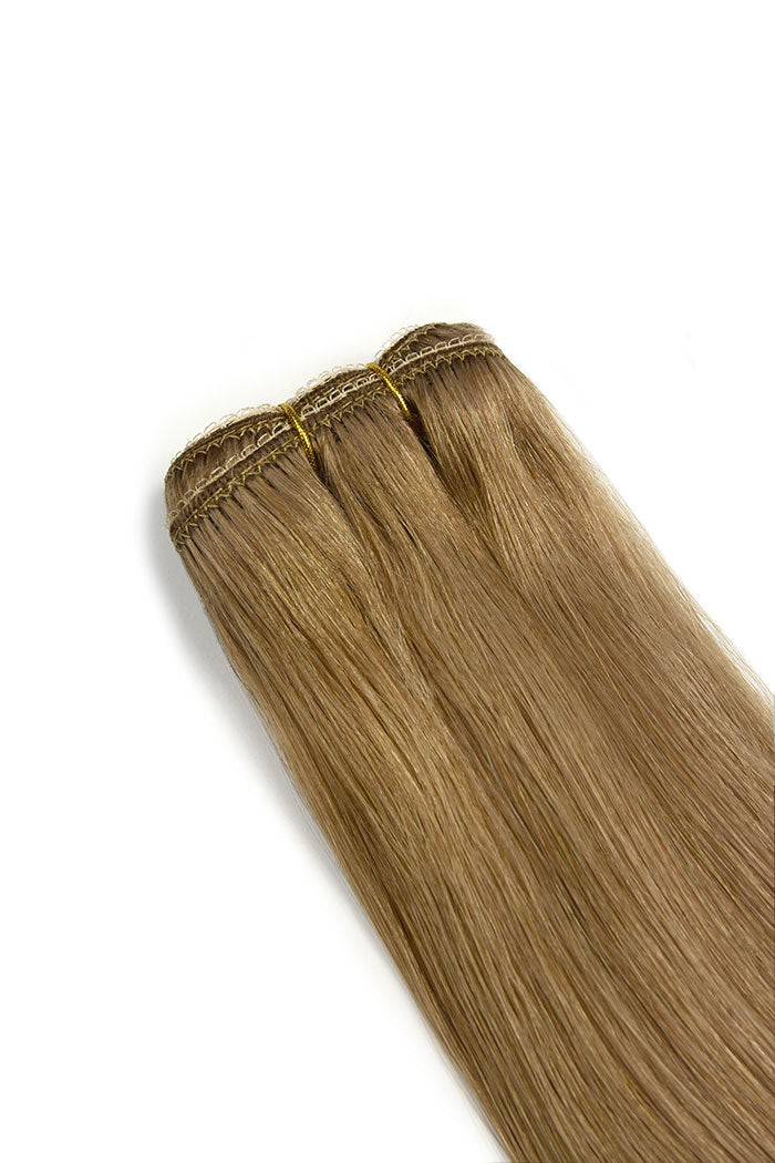 Remy Royale Double Drawn Human Hair Weft Weave Extensions - Lightest Brown (#18)