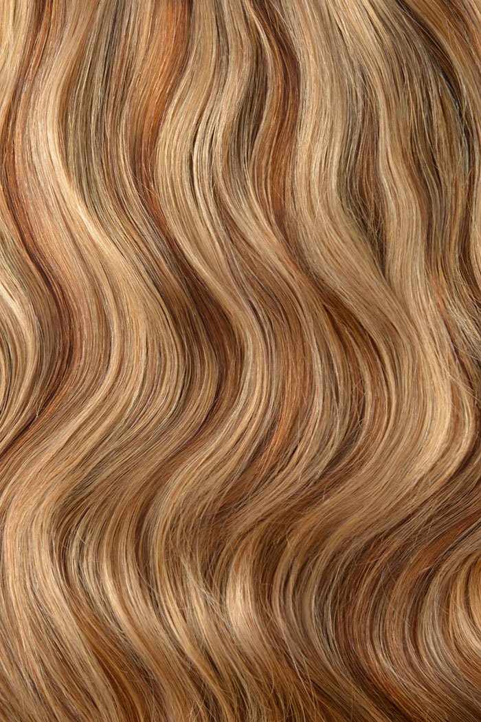 Double Wefted Full Head Clip in Human Hair Extensions - Cinnamon Swirl (#27/30)
