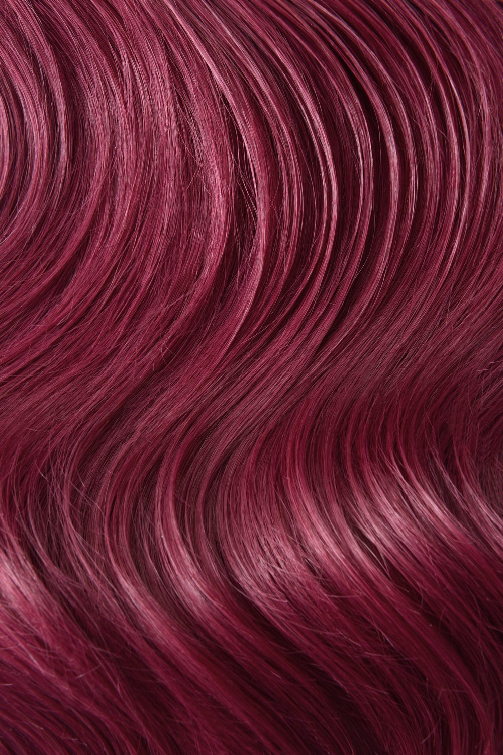 Double Wefted Full Head Remy Clip in Human Hair Extensions - Plum/Cherry Red (#530)