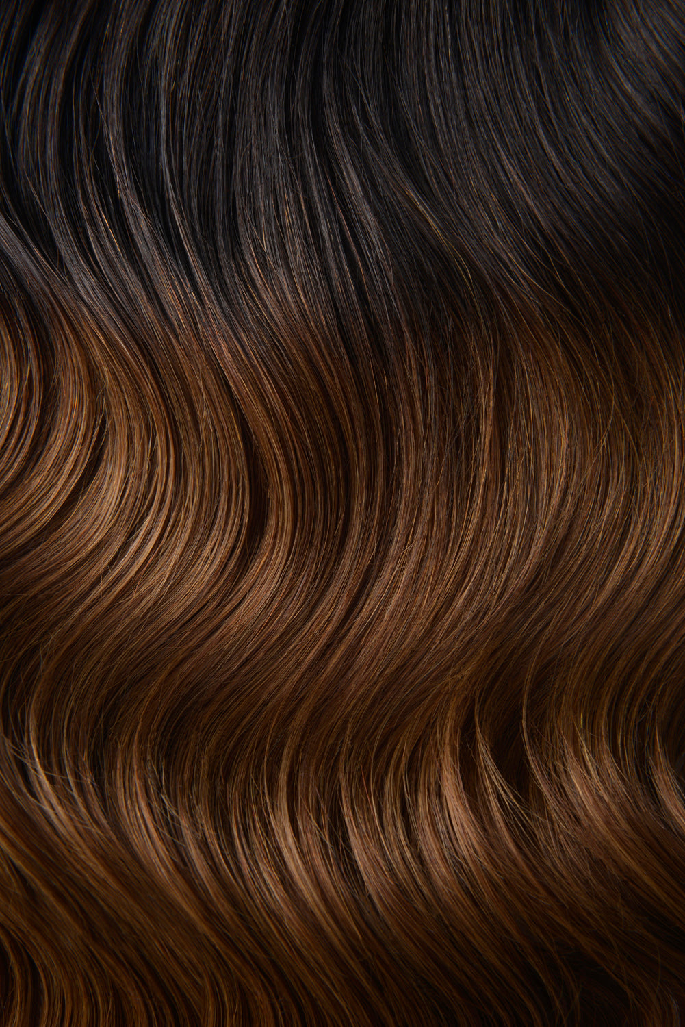 One Piece Top-up Remy Clip in Human Hair Extensions - Dark Brown Ombre (#T2/6)