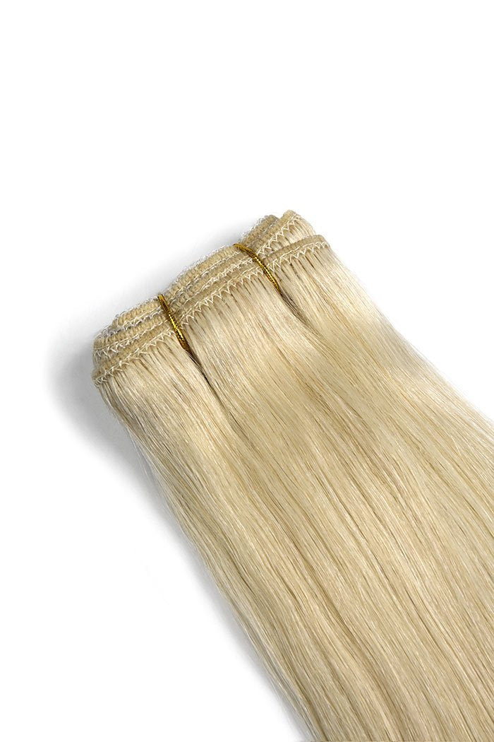 Remy Royale Double Drawn Human Hair Weft Weave Extensions - Ice Blonde