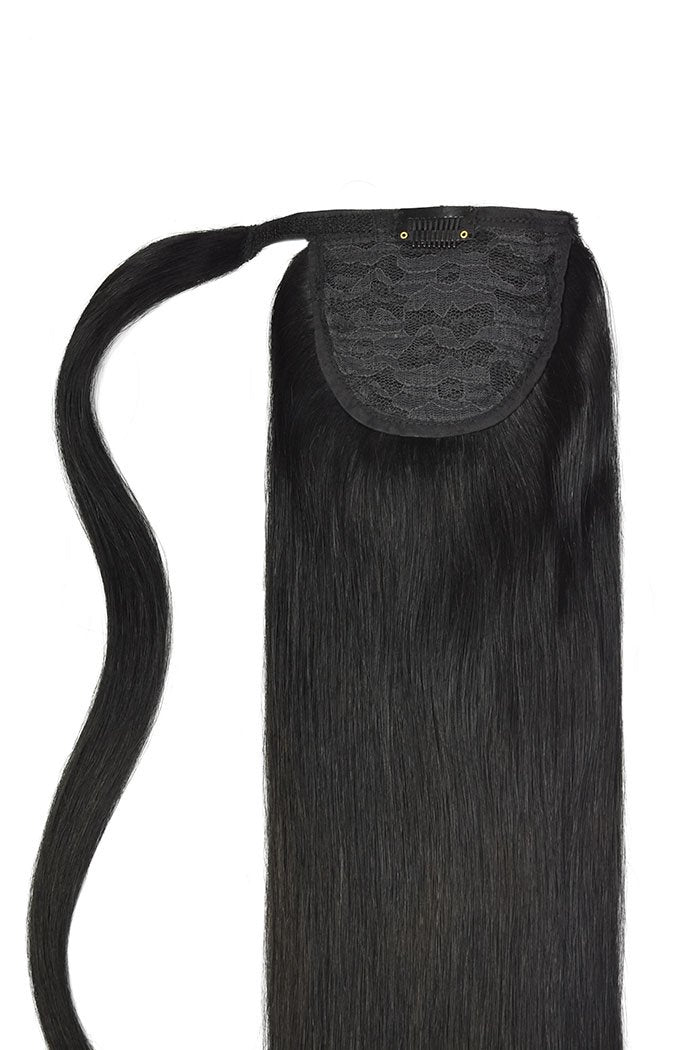 Jet Black (#1) Straight Up Wrap Around Ponytail