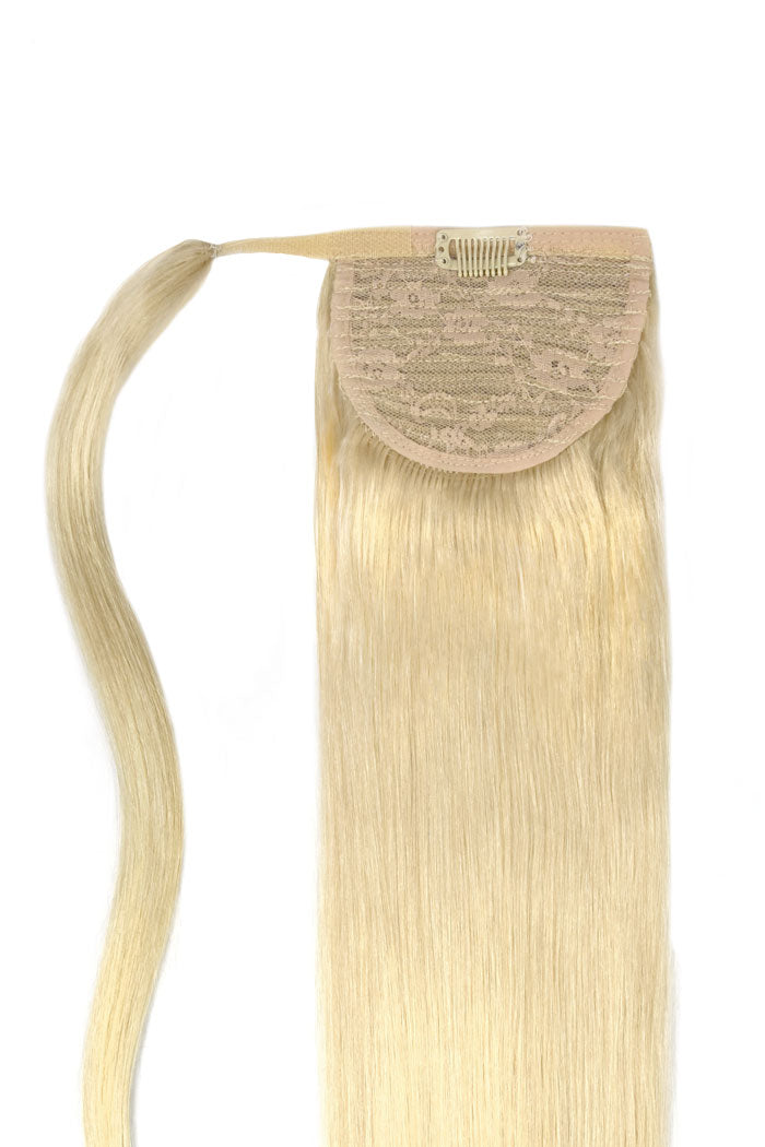Lightest Blonde (#60) Straight Up Wrap Around Ponytail