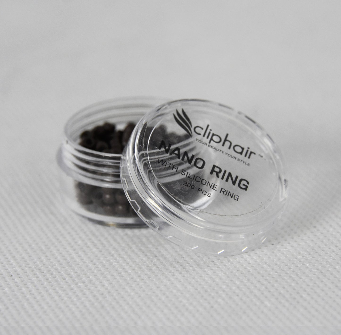 SILICONE LINED NANO RINGS/BEADS -200 Pack Accessories Cliphair UK Brown