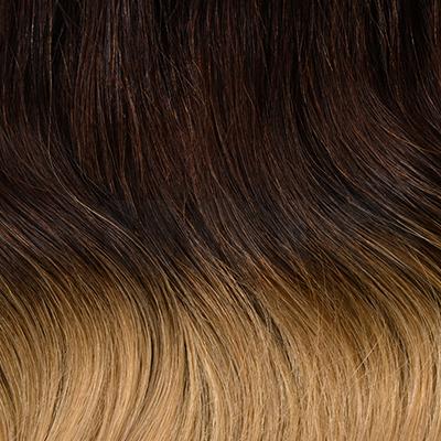 One Piece Top-up Remy Clip in Human Hair Extensions - Chocolate Honey Ombre (#T4/27)