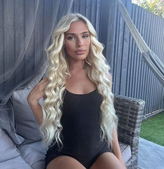 blonde tape in hair extensions