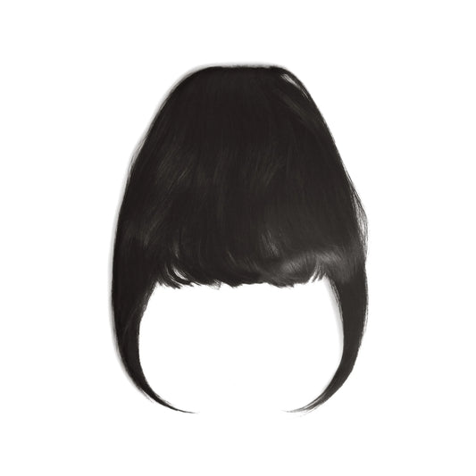 Clip in /on Remy Human Hair Fringe / Bangs - Jet Black (#1)