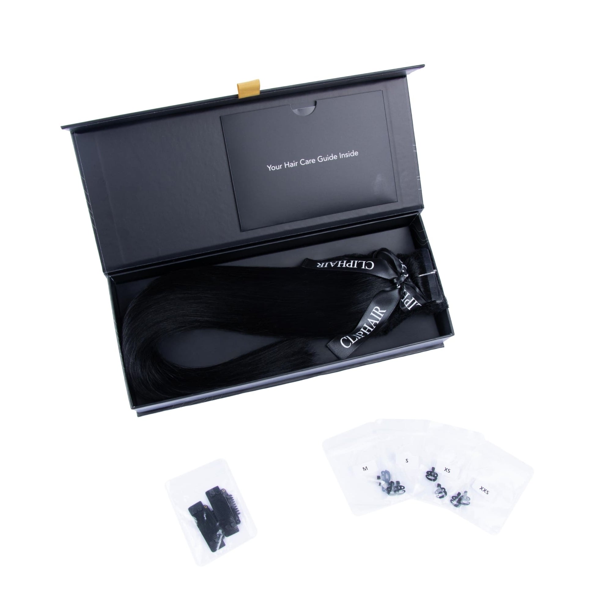 Jet Black (#1) Halo Hair Extensions Box Content