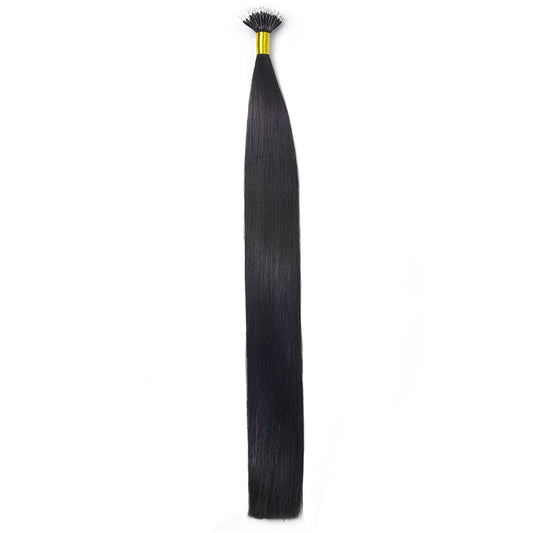 Nano Ring Hair Extensions Double Drawn - Jet Black (nr. 1)