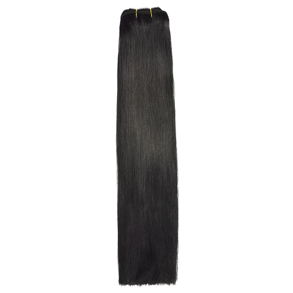 Remy Royale Double Drawn Human Hair Weft Extensions - Jet Black (#1)