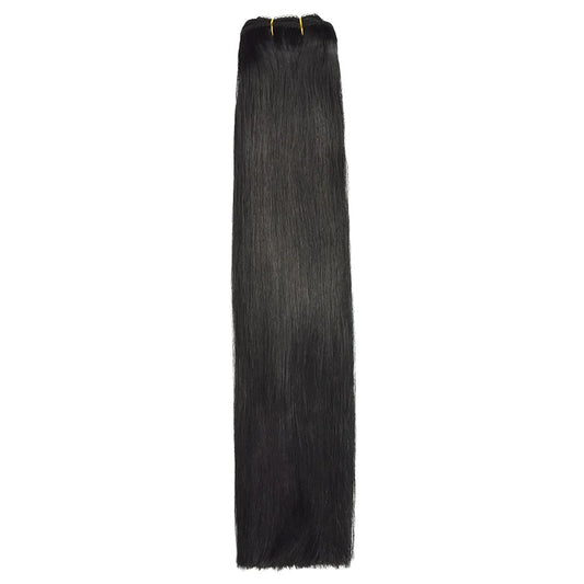 Remy Royale Double Drawn  Human Hair Weft Weave  Extensions - Jet Black (#1)