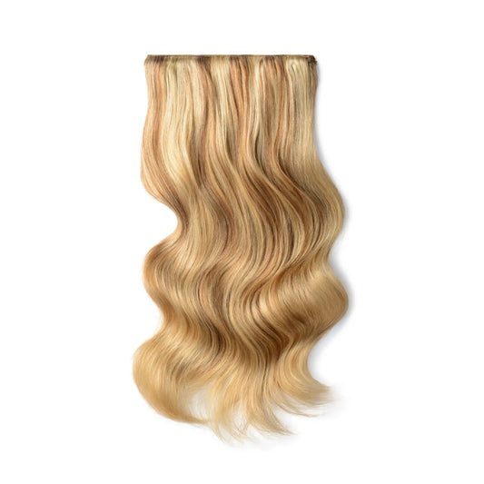 Double Wefted Full Head Remy Clip in Human Hair Extensions - Butterscotch Blonde (#10/16)