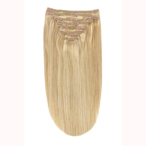 Full Head Remy Clip in Human Hair Extensions - Butterscotch Blonde (#10/16)