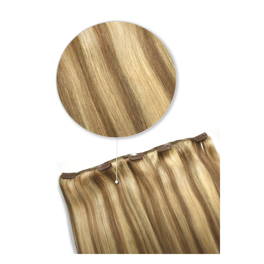 One Piece Top-up Remy Clip in Human Hair Extensions - Butterscotch Blonde (#10/16)