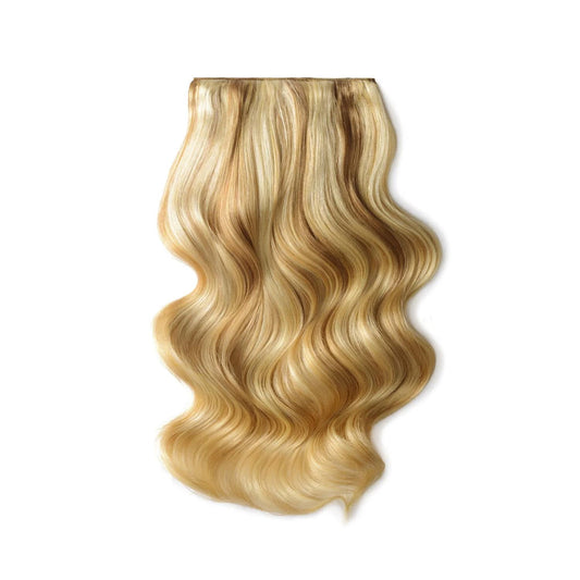 Natural Sandy Blonde (#12/16/613) Double Weft Hair Extensions: full extension