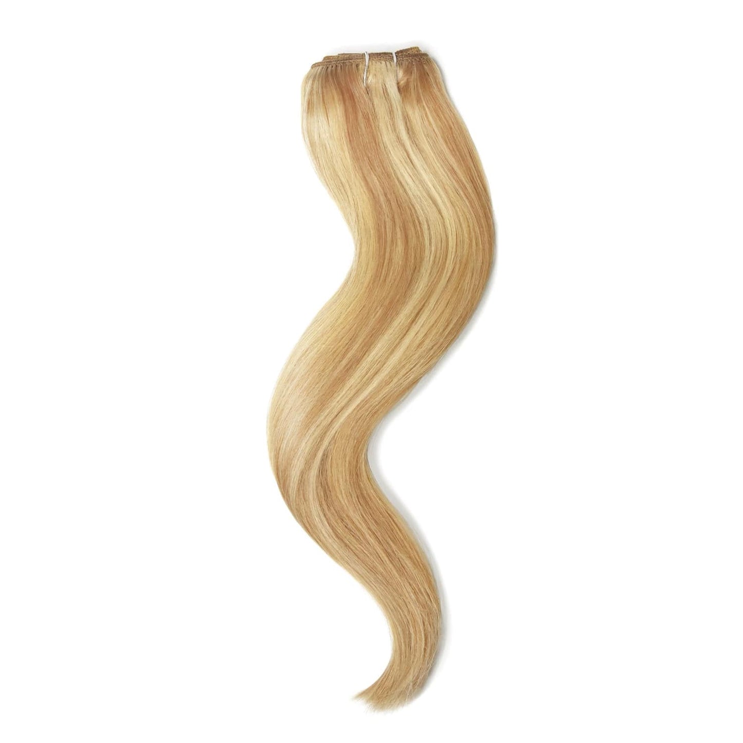 Natural Sandy Blonde (#12/16/613) Quad Weft Hair Extensions: full extension