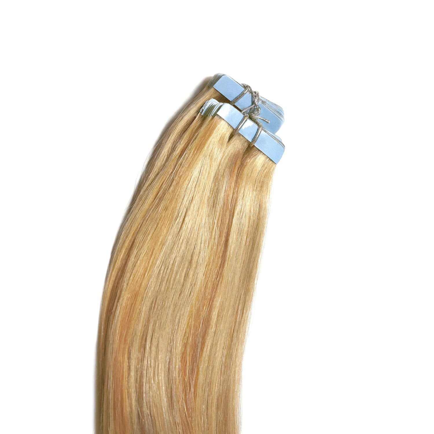 Natural Sandy Blonde (#12/16/613) Tape In Hair Extensions: attachment method