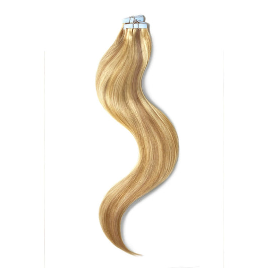 Natural Sandy Blonde (#12/16/613) Tape In Hair Extensions: full extension
