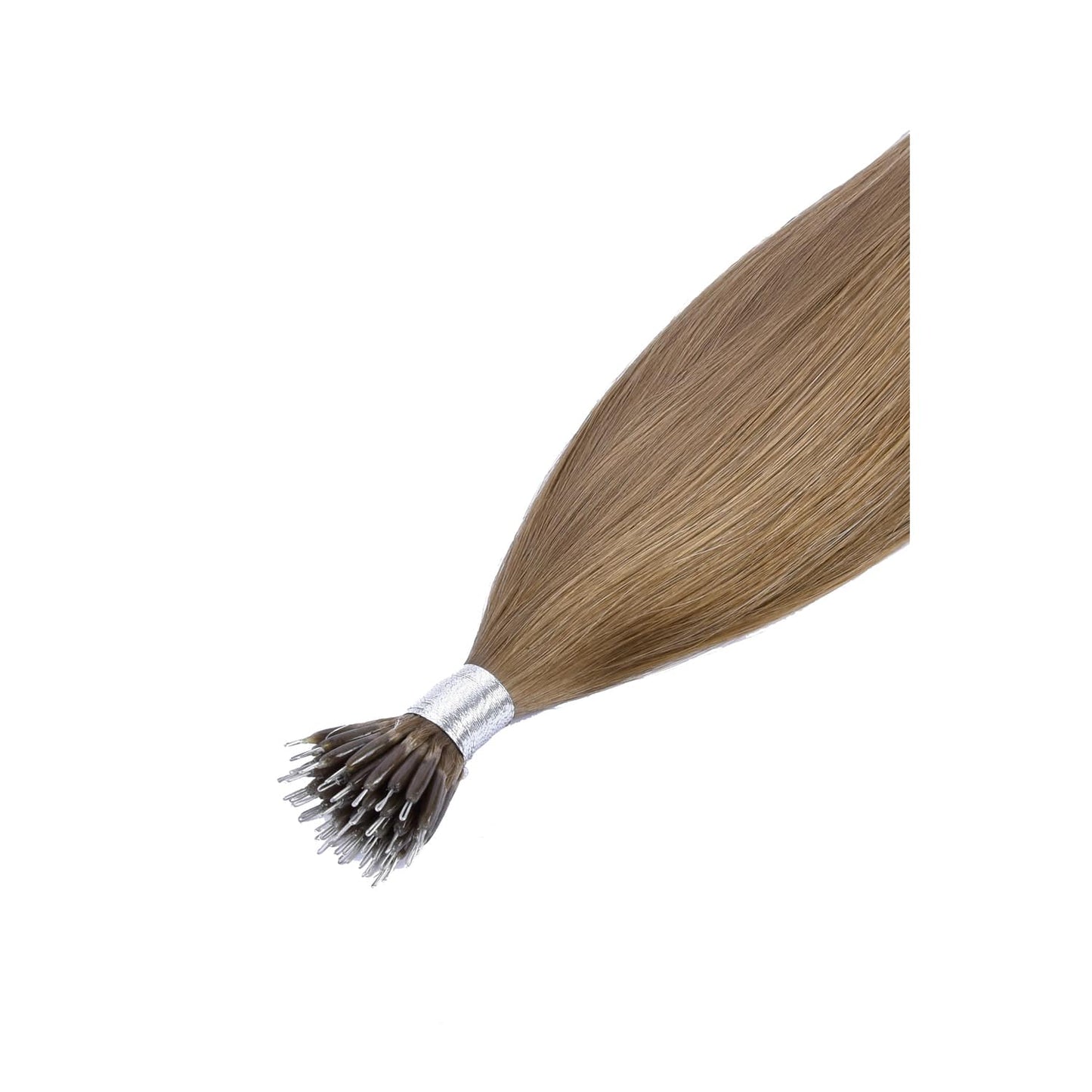 Dark Blonde (#14) Nano Ring Hair Extension: Attachment method