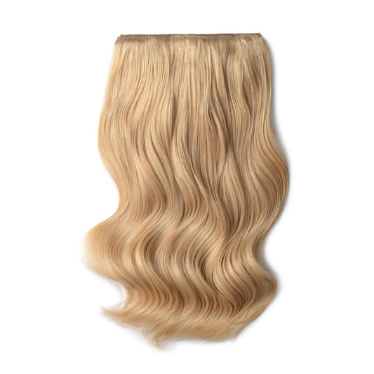 Double Wefted Full Head Remy Clip in Human Hair Extensions - Light Golden Blonde (#16)