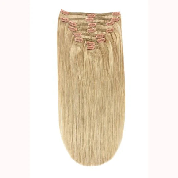 Full Head Remy Clip in Human Hair Extensions - Light Golden Blonde (#16)