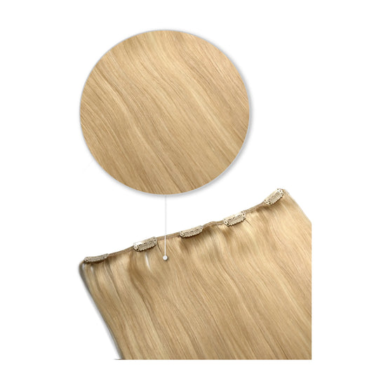 Light Golden Blonde (#16) One Piece Clip In Hair Extensions (Top-Up)