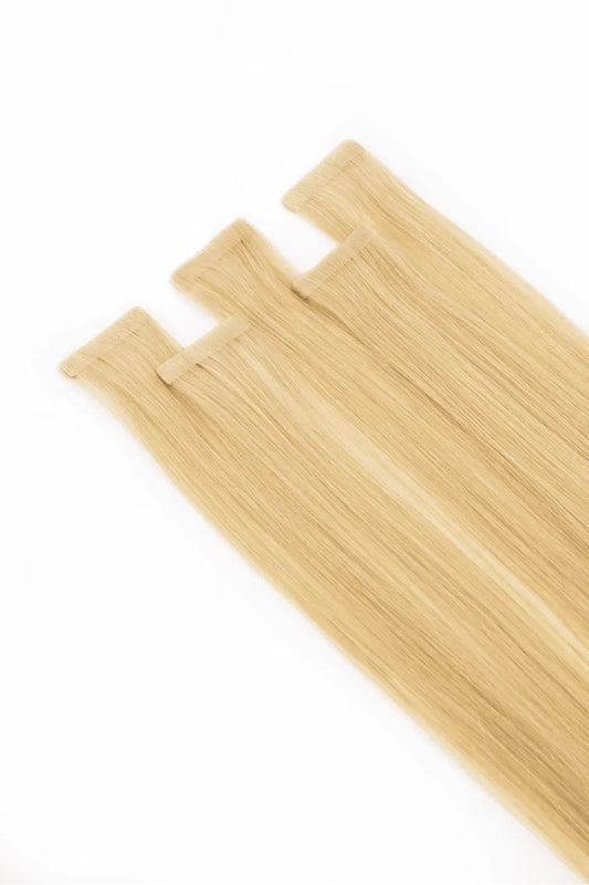 Light Golden Blonde (#16) Remy Royale Invisible Tape In Hair Extensions