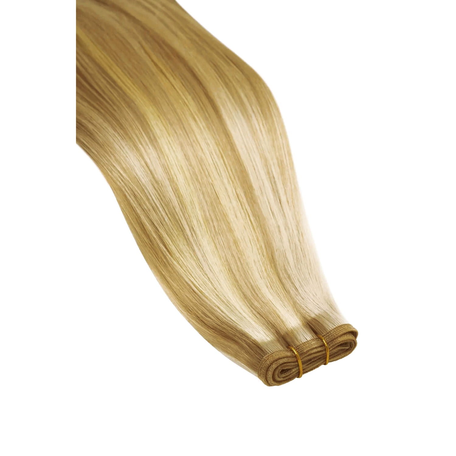 Biscuit Blondey (#18/613) Remy Royale Flat Weft Hair Extensions: extension close up